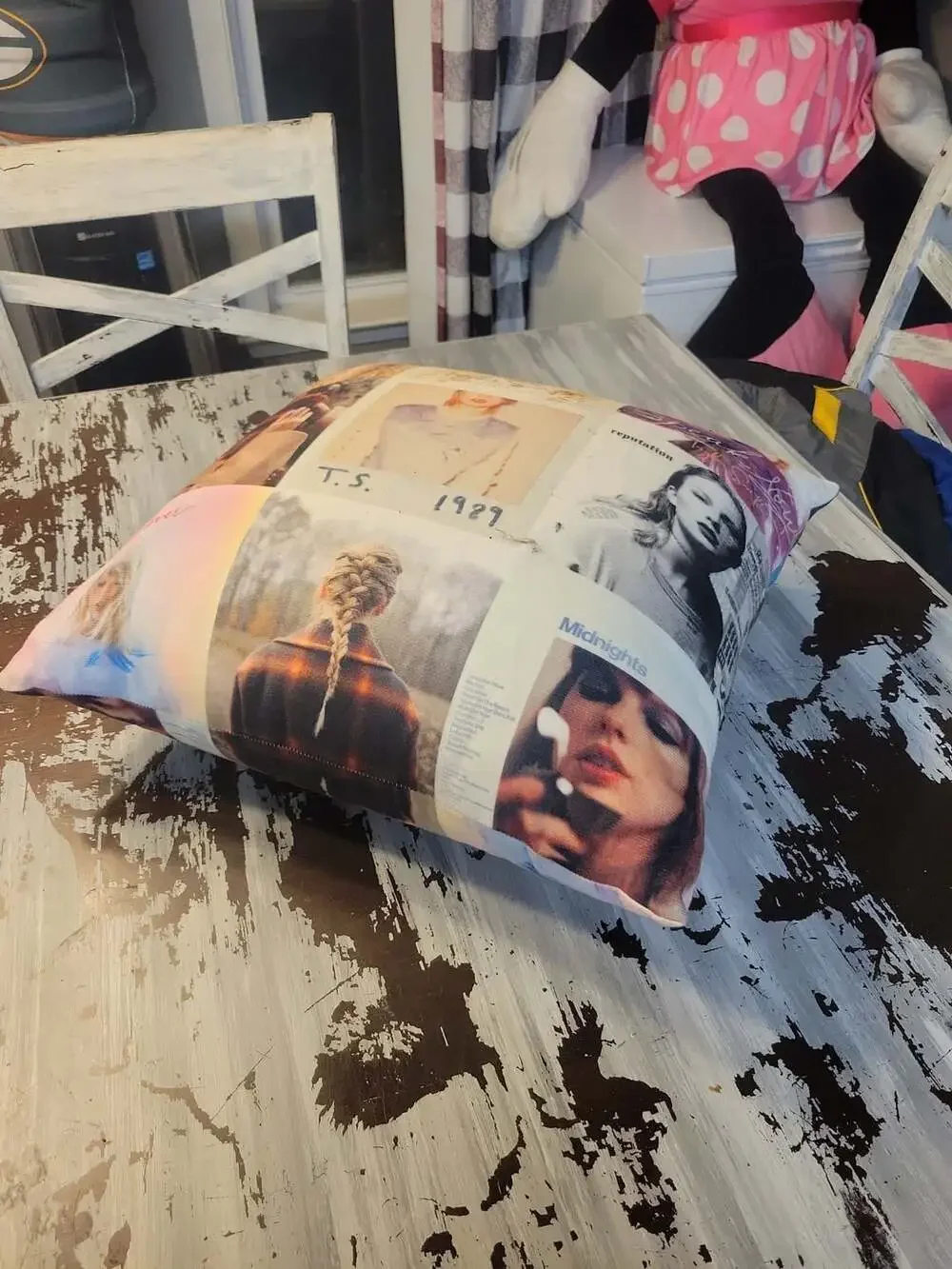 Taylor Swift Eras Tour Album Art Collage Throw Pillow